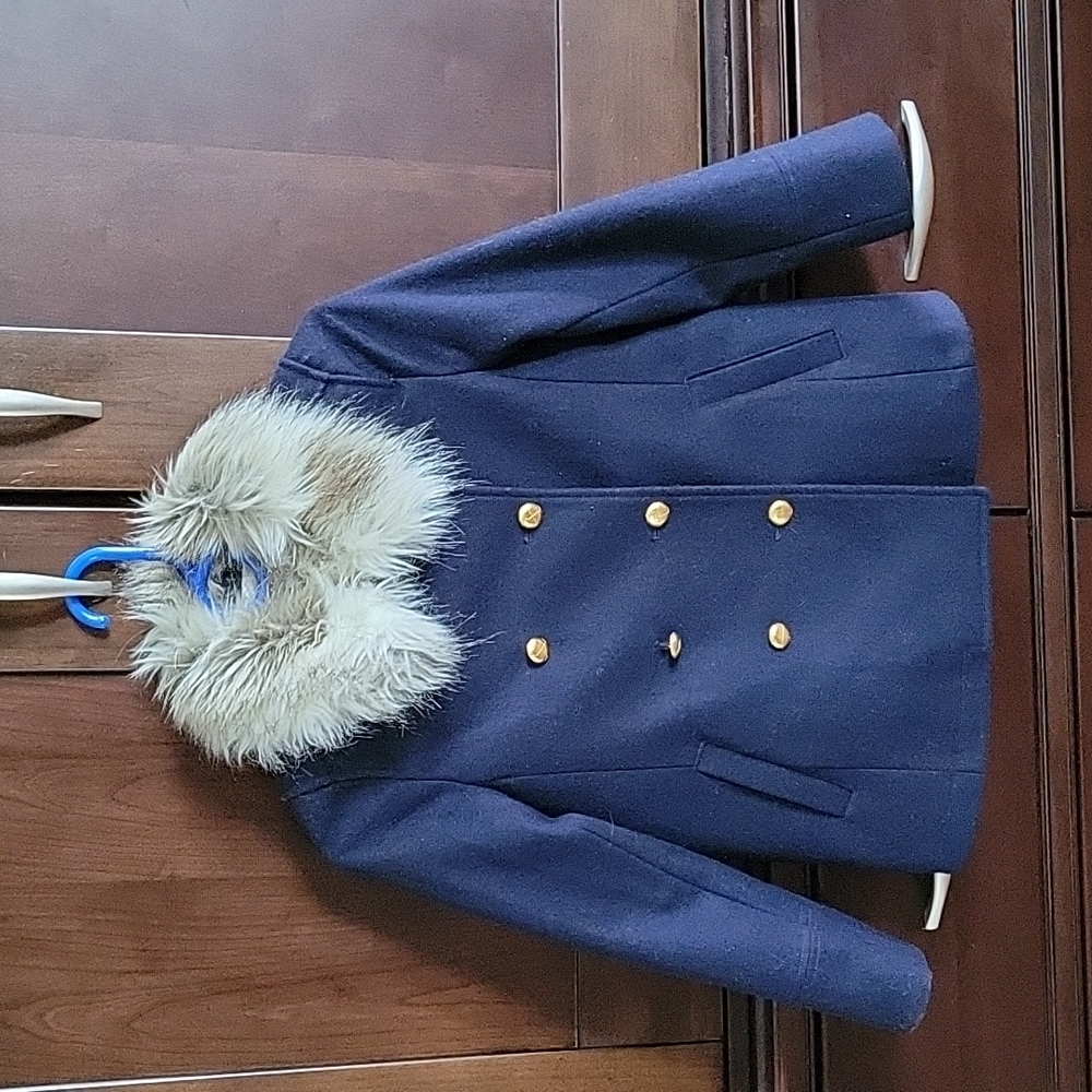 Girls winter coat with fur collar